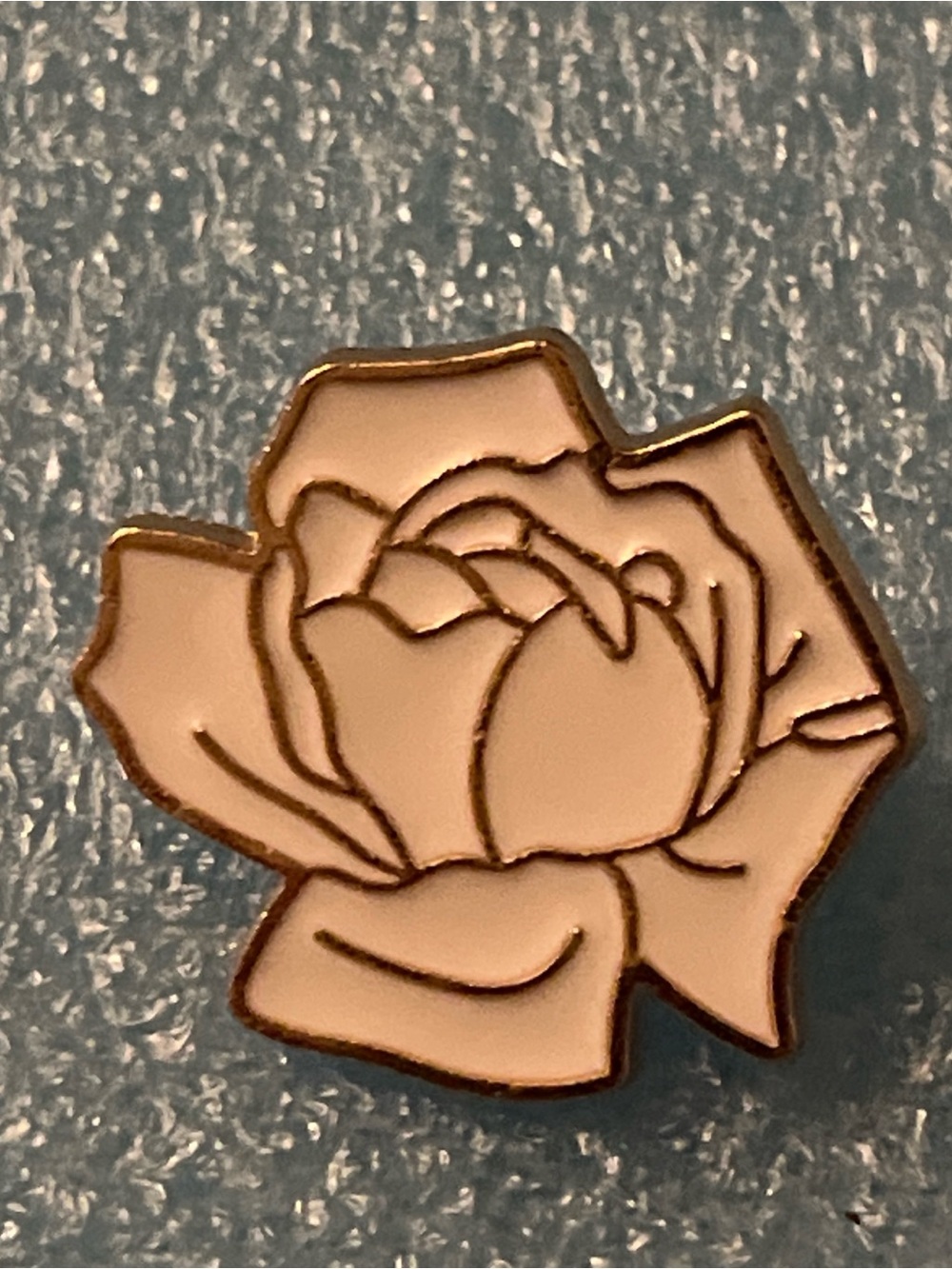 Women's Pale Pink Rose Enamel Pin - Elegant Floral Jewelry